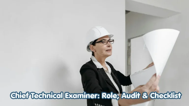 Chief Technical Examiner: Role, Audit & Checklist