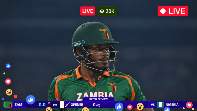 Zambia vs Nigeria 2026 Live – Nigeria vs Zambia Live Streaming – Zambia vs Nigeria, 6th Match, ICC Men’s T20 World Cup Africa Sub Regional Qualifier C Live Online